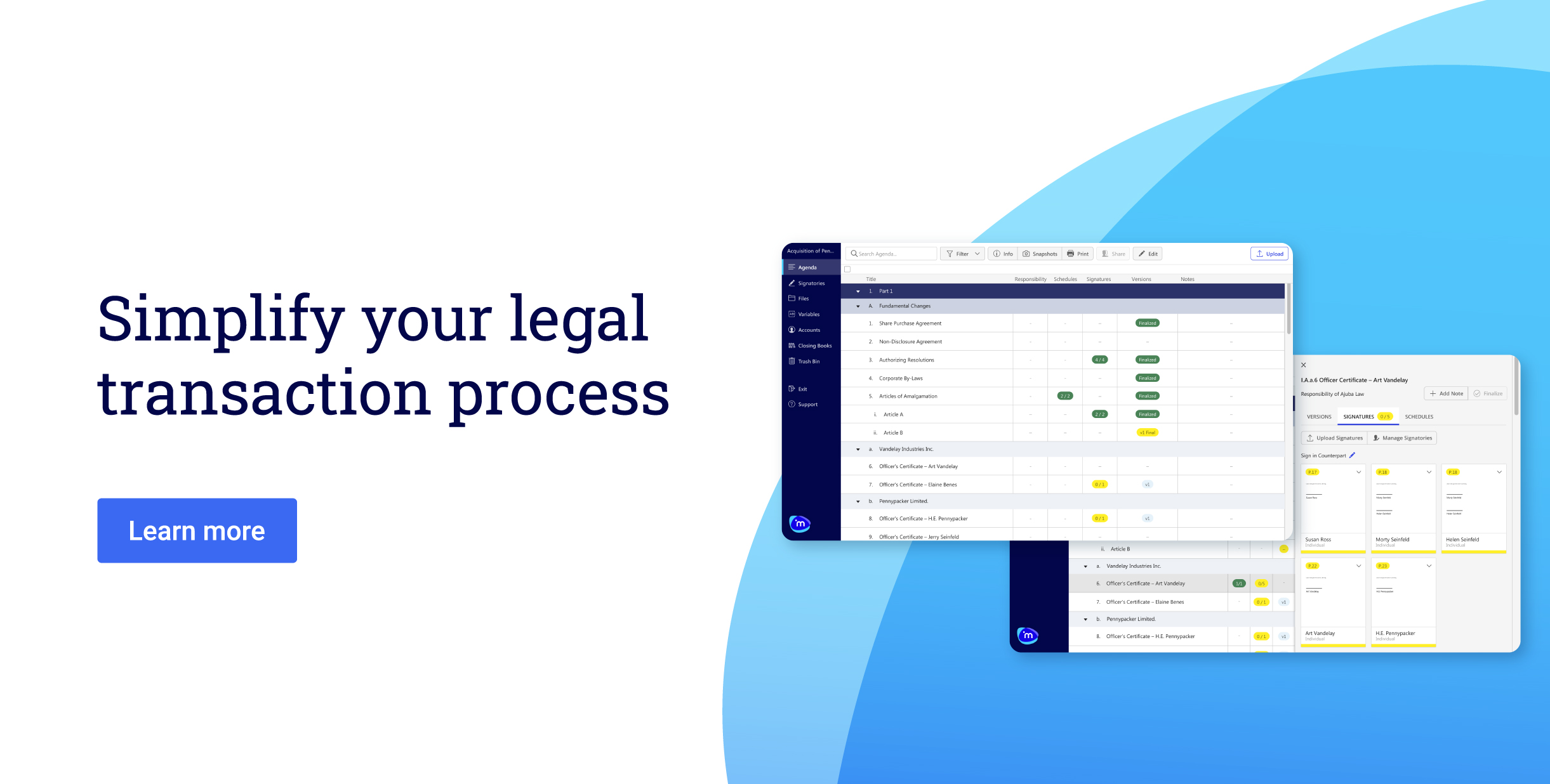 Simplify your legal transaction process